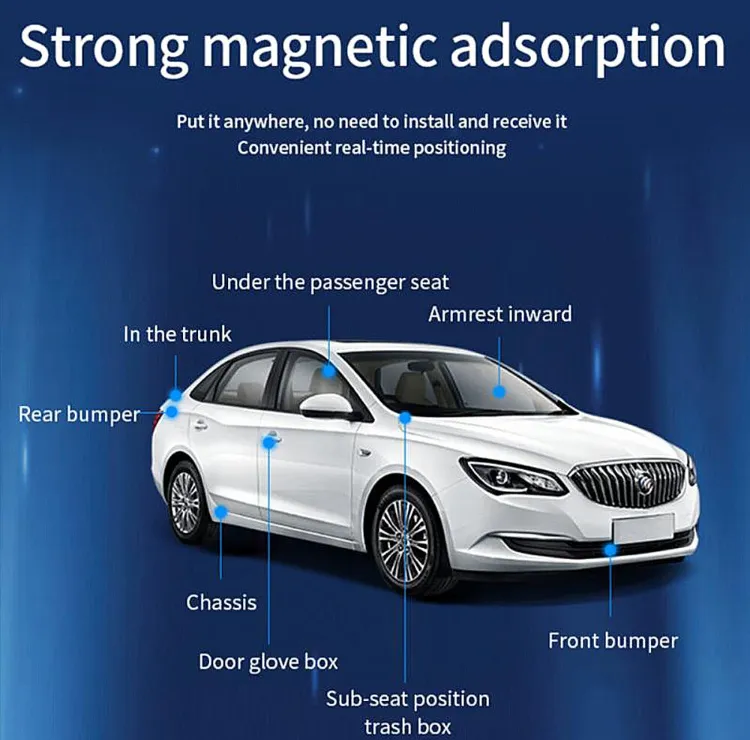 Strong magnetic adsorption locations on a car